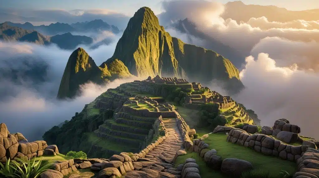 Romans gathering water from a public fountain fed by aqueduct supply