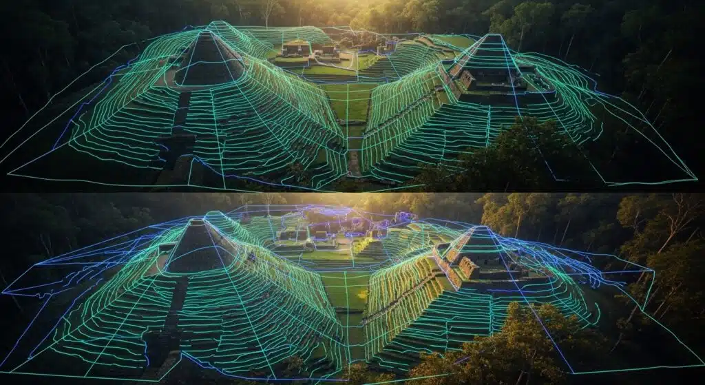 LiDAR scan mapping hidden structures at Chachabamba Lidar site