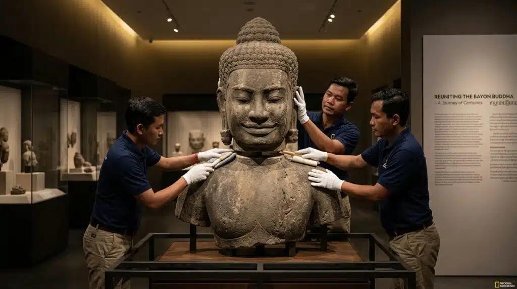 Missing Buddha Torso reunited with Buddha head after 98 years