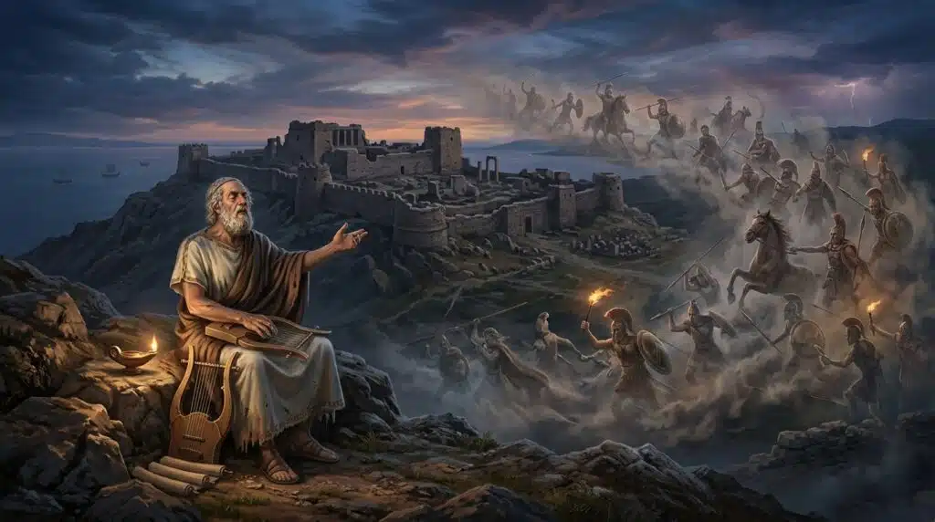 Troy Sling Stones and Homer Iliad historical connection