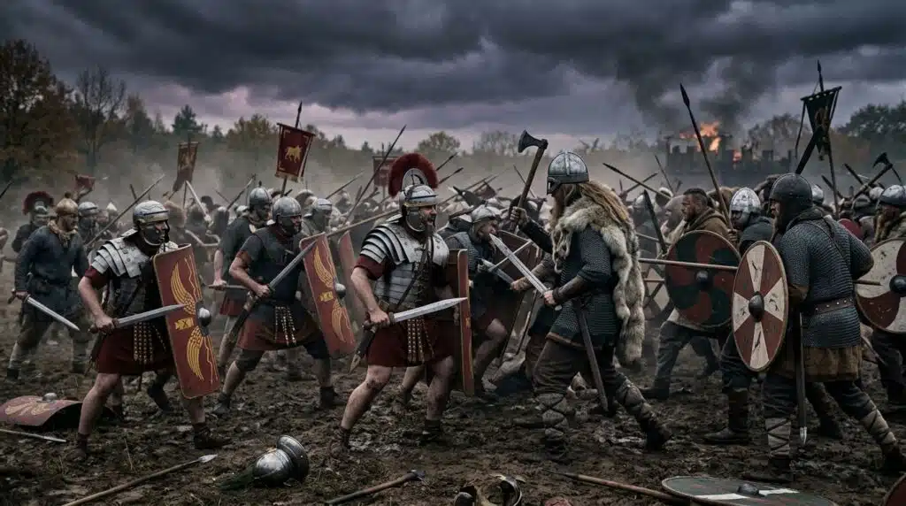 Late Roman Army Decline exhausted legionaries battlefield