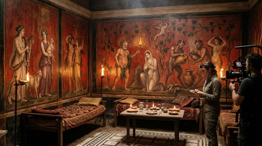 Pompeii Secrets Dionysus cult fresco discovered in House of Thiasus