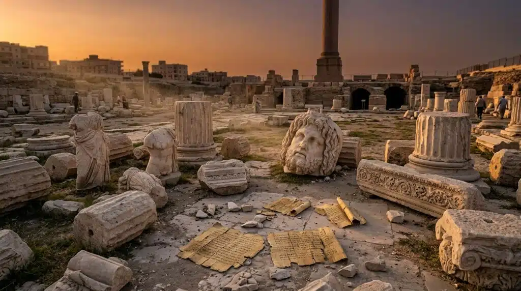Library of Alexandria decline and destruction of the Serapeum