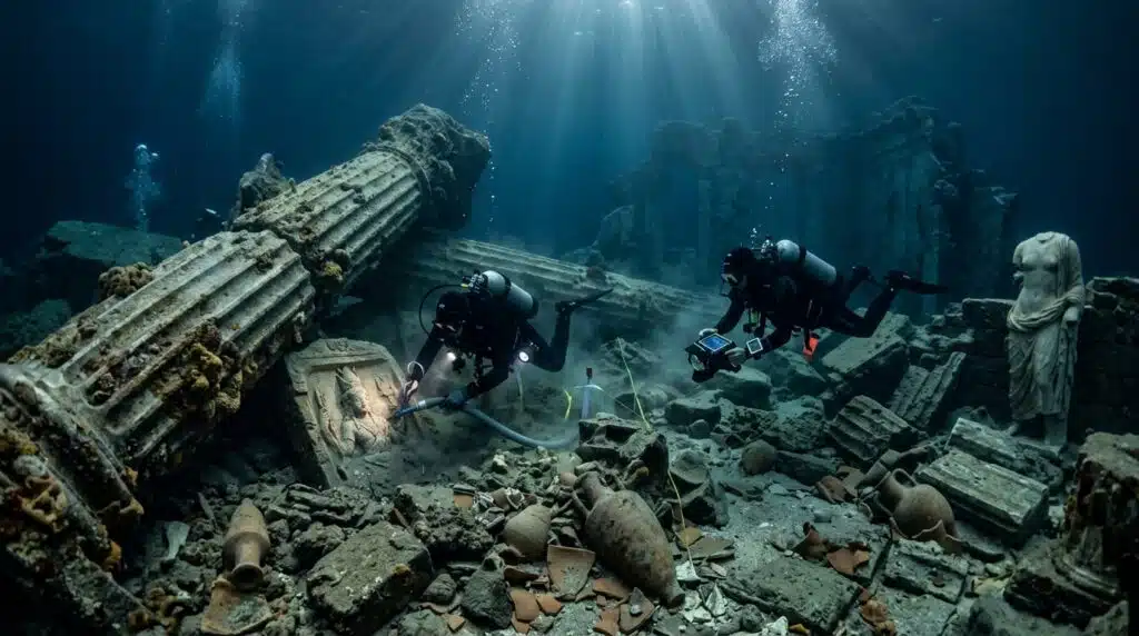 Cleopatra Lost Tomb submerged royal quarter of Alexandria underwater archaeology