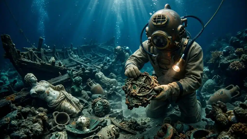 Antikythera Mechanism History begins with the ancient Greek computer discovered inside a shipwreck near Antikythera.